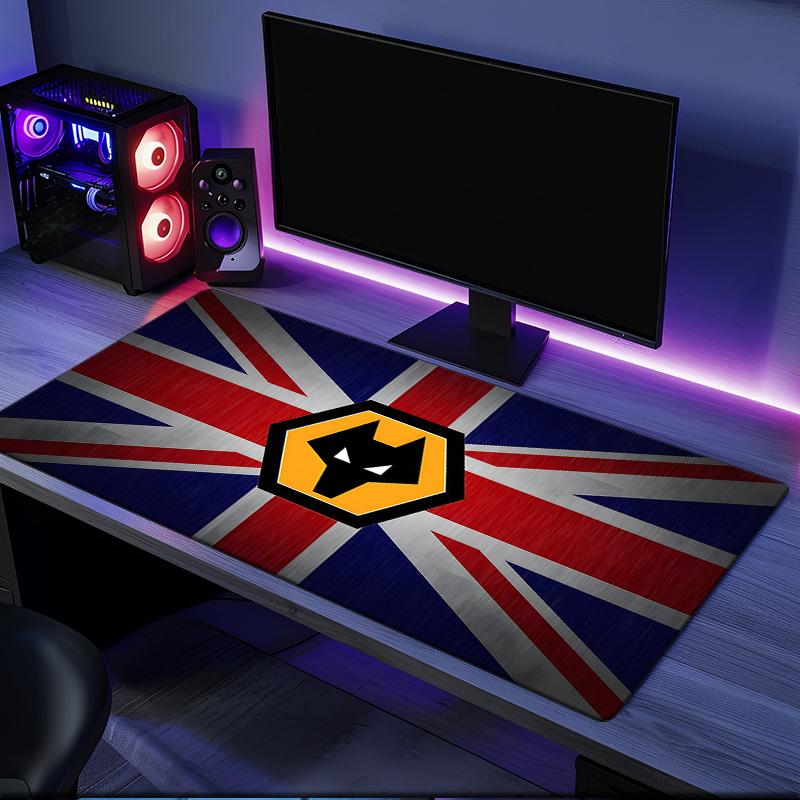 Flammende Wölfe Emblem Wanderer Mauspads, Gummibasis, Mauspads für Gamer und Bürogebrauch, Gaming Schreibtisch , Leicht zu reinigende Matte Weihnachtsgeschenke für Fans