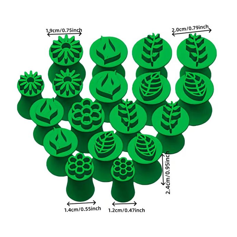Clay Stamp & Molding Kit Flower Leaf Design Diy Crafts And Art Creations For Making, Pottery, Scrapbooking, Card Making