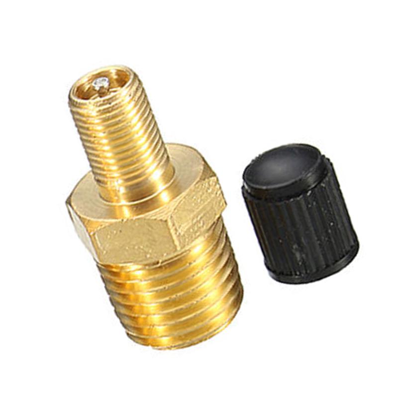 1/4 Inch NPT Brass Air Tank Fill Valve Solid Nickel Plated Brass Air Compressor Tank Fill Valve With Installed Core Plastic Cap