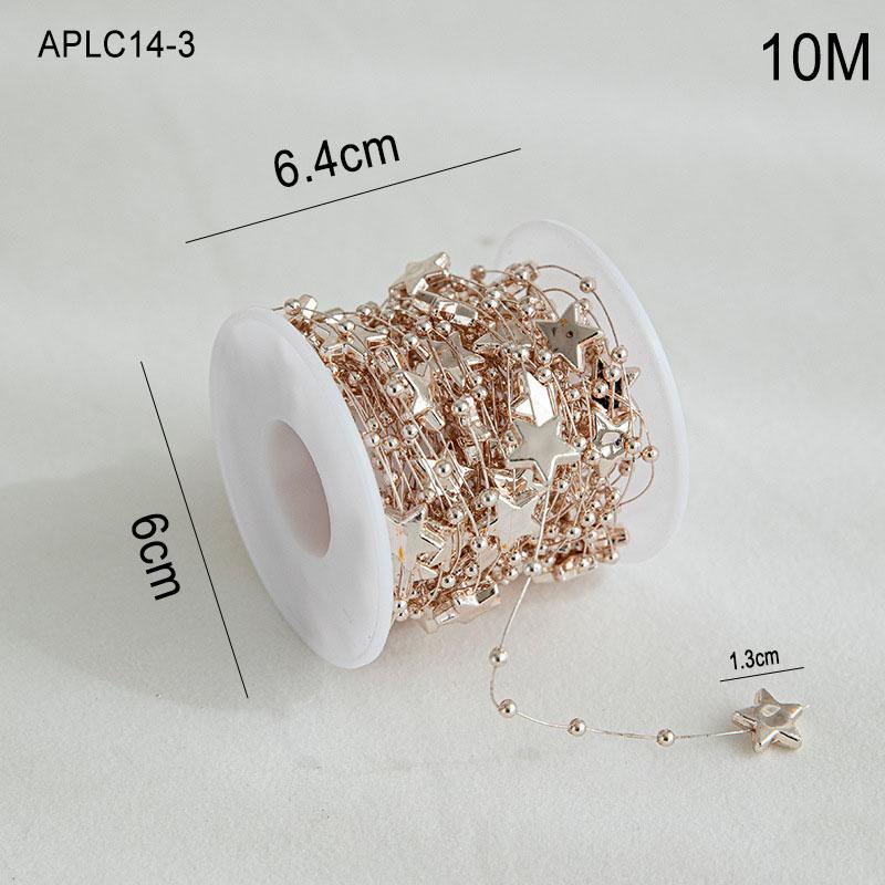 Christmas Decorations Colorful Electroplated Beads String Garland Home Xmas Tree Ornaments Nativity New Year Gift DIY Dollhouse