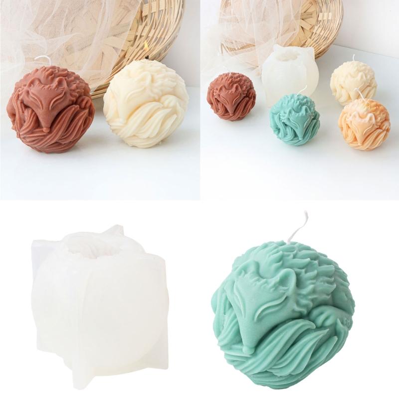 Silicone Candle Mold for Home Decorations Waxes Mold Nine Tail Fox Candle Making DIY Aromatherapy Candle Art Craft