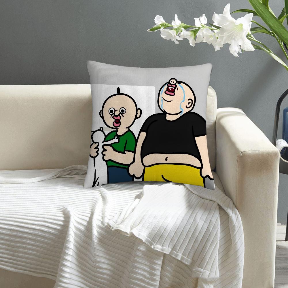 Bbangbbangs Diary Cartoon Pillow Case Sofa Decorative Home Double-sided Print Plush Throw Pillow Covers Cushion Decor Cover