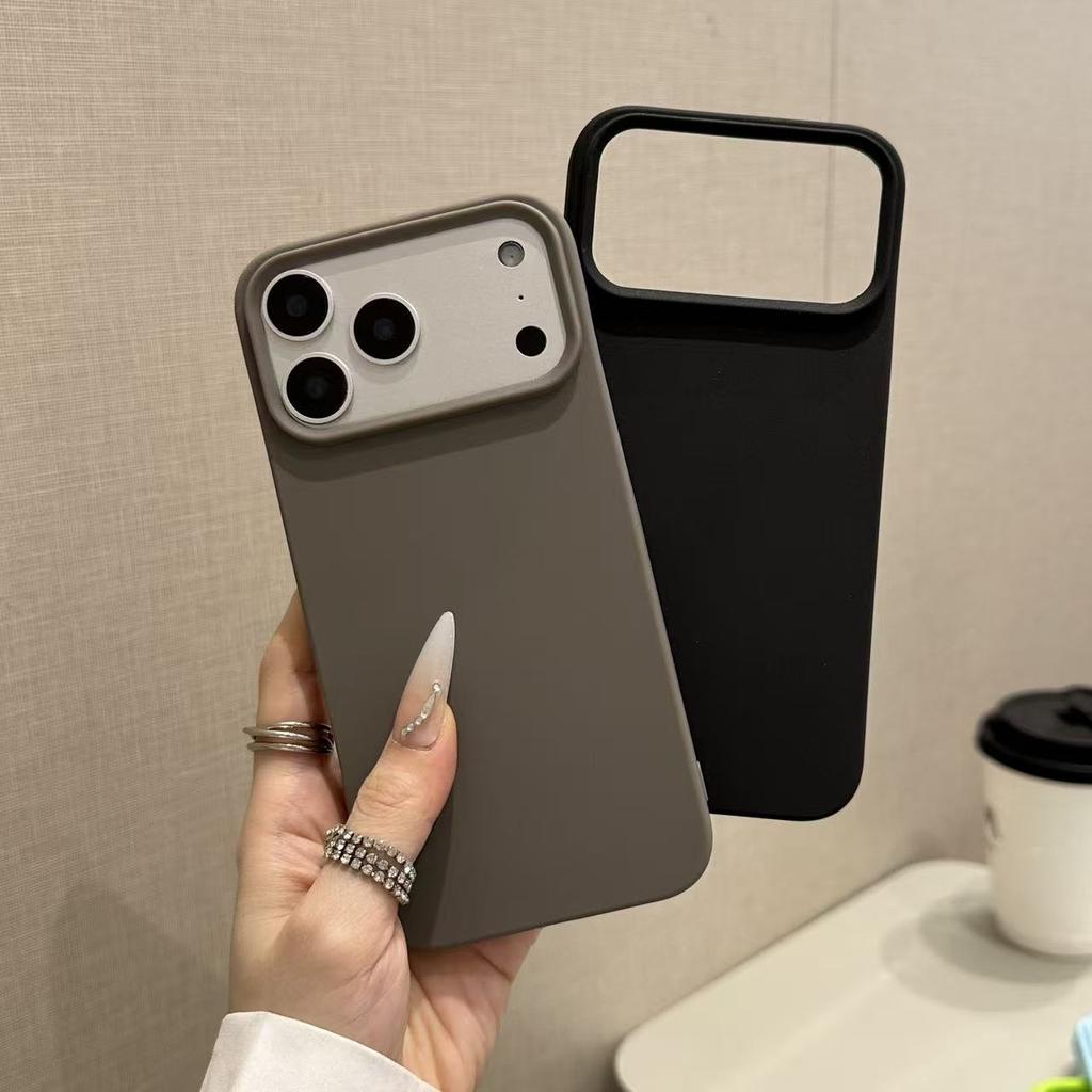 Orange Silikon Minimalistische Handyhülle für iPhone 17 Air 16 Pro Max 15 Plus 14 Pro 13 12 11 Xr X Xs 17Pro Max Mattierte Schutzhülle Stoßfeste Handyabdeckung