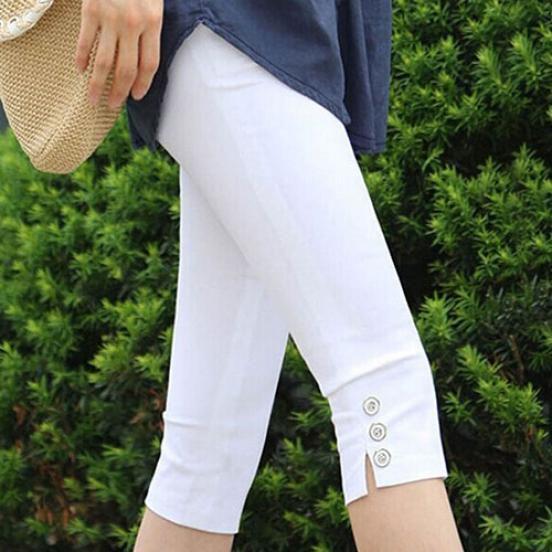 Women's Fashion Summer Sexy Soft Skinny Stretch Capri Jeggings For A Trendy Look