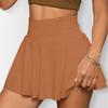 Women's Casual High Waist Color Short Half Skirt Sports Skirt Pleated Skirt