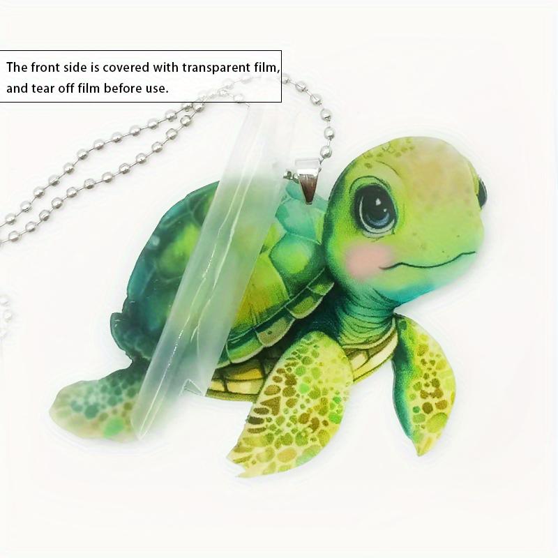 2D Acrylic Turtle Pendant: Add a Cute Touch to Your Car, Bag, and Keys!