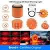 3 Pack LED Road Flares Emergency Warning Lights USB Rechargeable Magnetic Flashing Base Safety Disc for Roadside Assistance