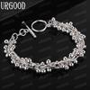 925 Sterling Silber Glatte Trauben Perle Armband Mode Hochzeit Schmuck