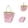 Women Shoulder Bag Checkered Pattern Casual Shopping for Work Outdoor Spring
