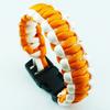 Braccialetti Bangle di Sopravvivenza in Paracord da Esterno Uomo Tono Argento Braccialetto da Polso con Corda Teschio Campeggio Escursionismo Braccialetto con Fibbia di Emergenza Gioielli