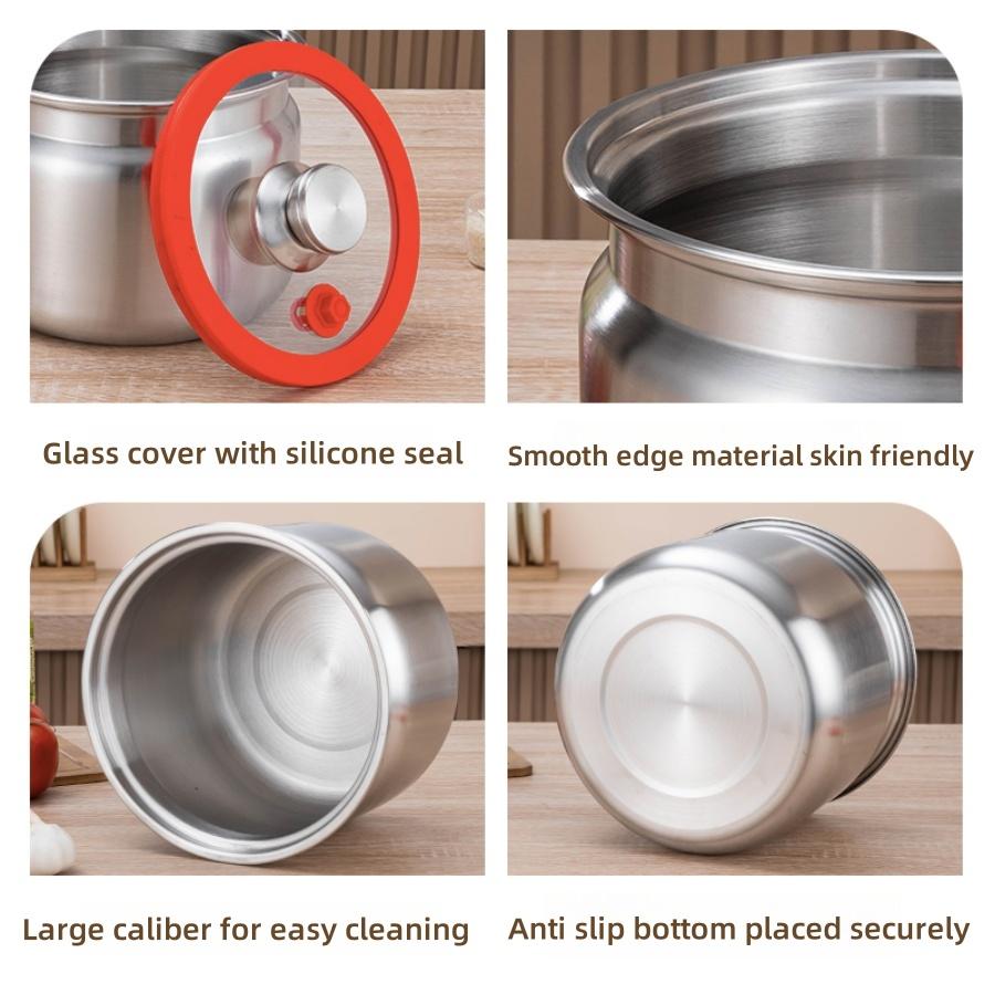 Leakproof Stainless Steel Kitchen Storage Jars Rustproof Large Capacity Airtight Containers for Dry Foods Grains Coffee