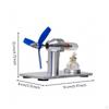 Regenerative Silver Shiny Metal Blue Propeller Lamp for Students, Teachers, Classroom