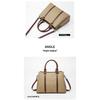 One Shoulder Messenger Bag Large Capacity Contrasting Bag First Layer Cowhide Handbag Versatile Leather Women's Bag
