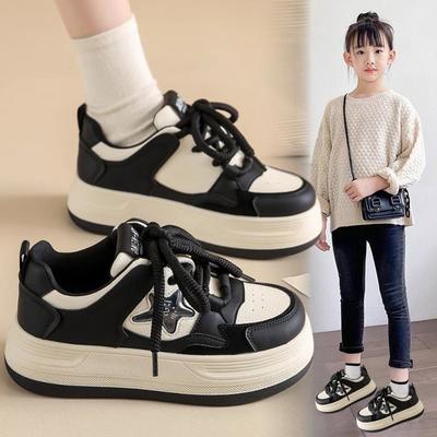 Girls Shoes 2025 New Little Girl Versatile Casual Board Shoes Children's Non-slip Soft Sole Spring and Autumn Korean Version of Sports Shoes