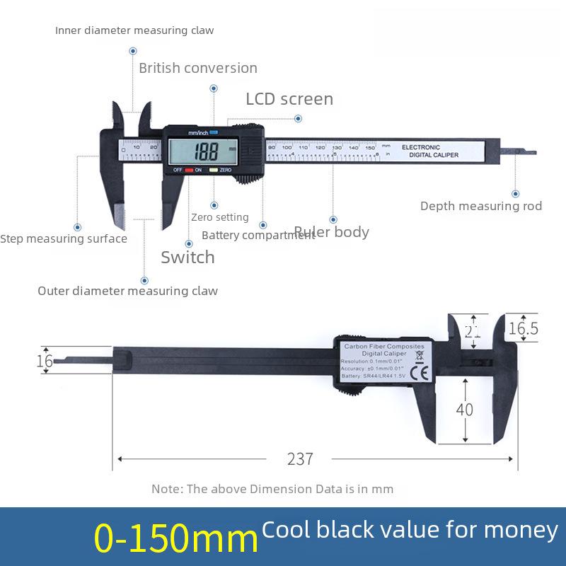 Shengtai Digital Vernier Caliper, High Precision 0-150mm Measuring Tool for Jewelry and Antiques.