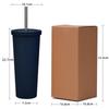 2025 Ceramic Liner Milk Tea Cup Large Capacity 830Ml Thermos Cup Stainless Steel Straw Cup