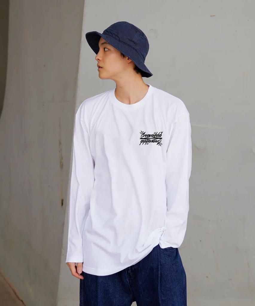 CREAM SODA LAB Crsdel Lettering Long Sleeve White