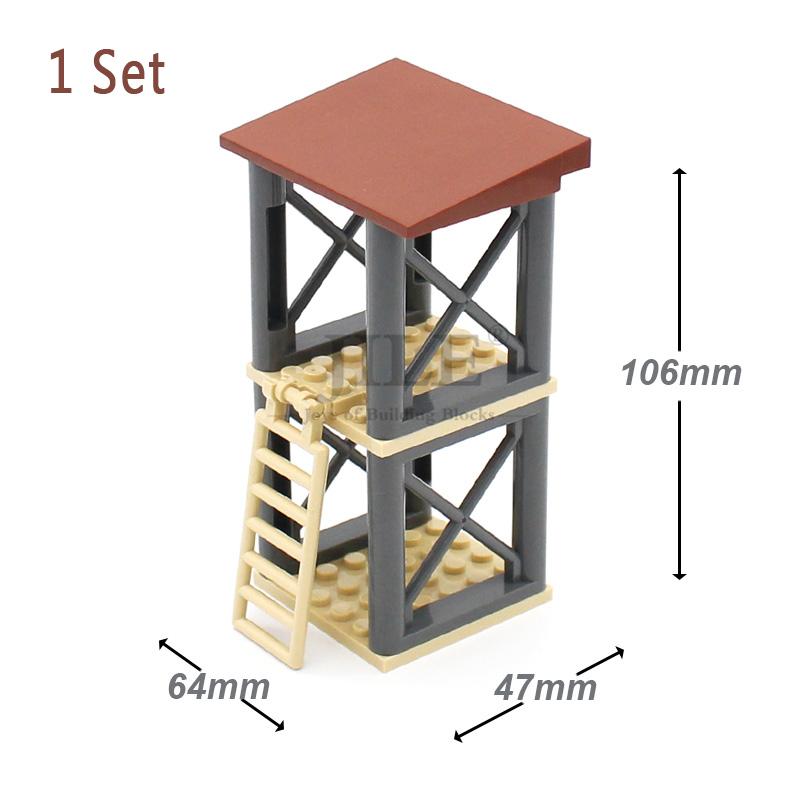 MOC Commando Special Forces Army Soldier Figures Military Base Barbed Wire Weapon Equipment Sandbags Bricks Building Blocks Toys