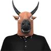 Halloween Ox Mask Animal Cosplay Mask Full Head Latex Mask For Women Man Cosplay Parties, Masquerade Animal Mask