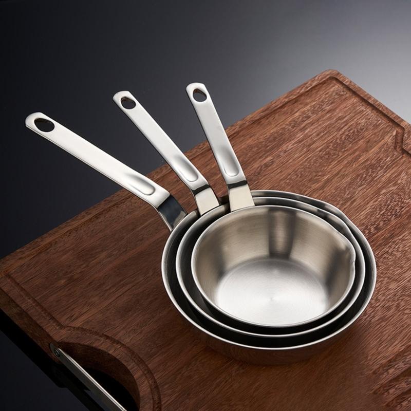 Eier Kochpfanne 316 Edelstahl Gleichmäßige Wärmeverteilung Stieltopf Für Kochfelder Küchengeschirr mit Ausguss