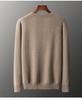 Men's Thickened Crew Neck Pure Cashmere Sweater - Warm Wool Knit Pullover for Autumn and Winter