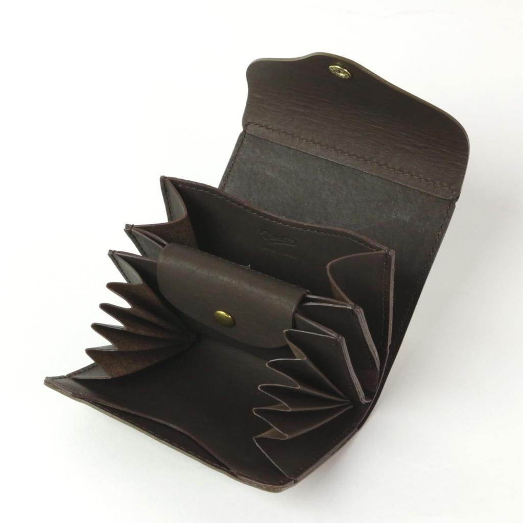 REAL Palm Wallet Compact Mini Wallet Genuine Leather Natural Wood Wood Leather Made In Japan [VARCO WOOD] Men's Women's (Pueblo Chocolate)