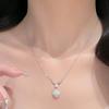 Moissanite S925 Sterling Silver Mermaid Tail Necklace - Elegant Clavicle Chain for Women