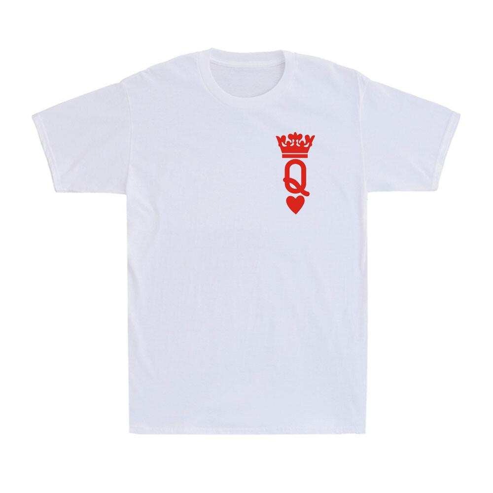 Queen of Heart King Crown Couple Matching Letter Q Valentines Day T-Shirt XXXXL