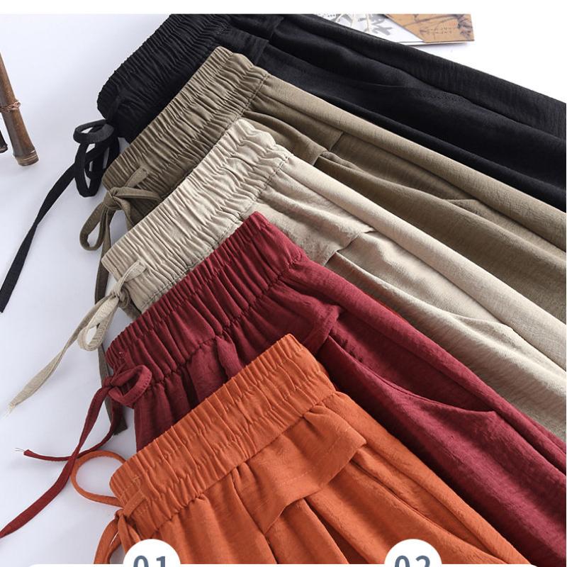 Ice Silk Big Foot γυναικεία φούστα καλοκαίρι 2024 Νέο καθημερινό παντελόνι Ευέλικτο ντραπέ παντελόνι με φαρδύ πόδι σε λεπτό στυλ