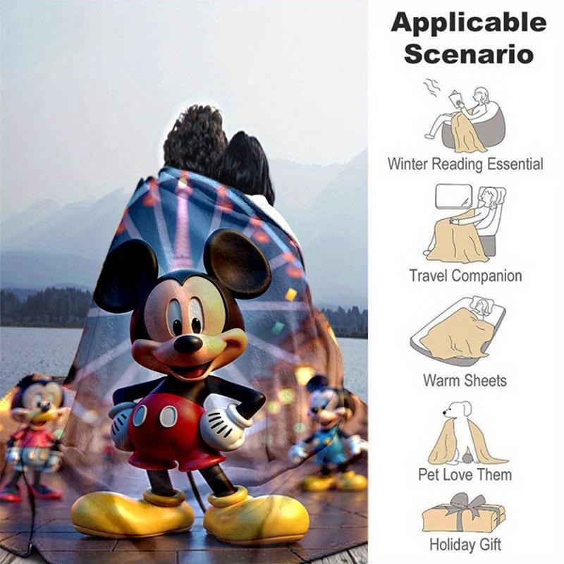 1pc, Mickey Mouse Inspired, Seasonal Universal Blanket, Home Decoration, Soft Flannel Throw Blanket, Living Room, Travel, Camping, Car Blank