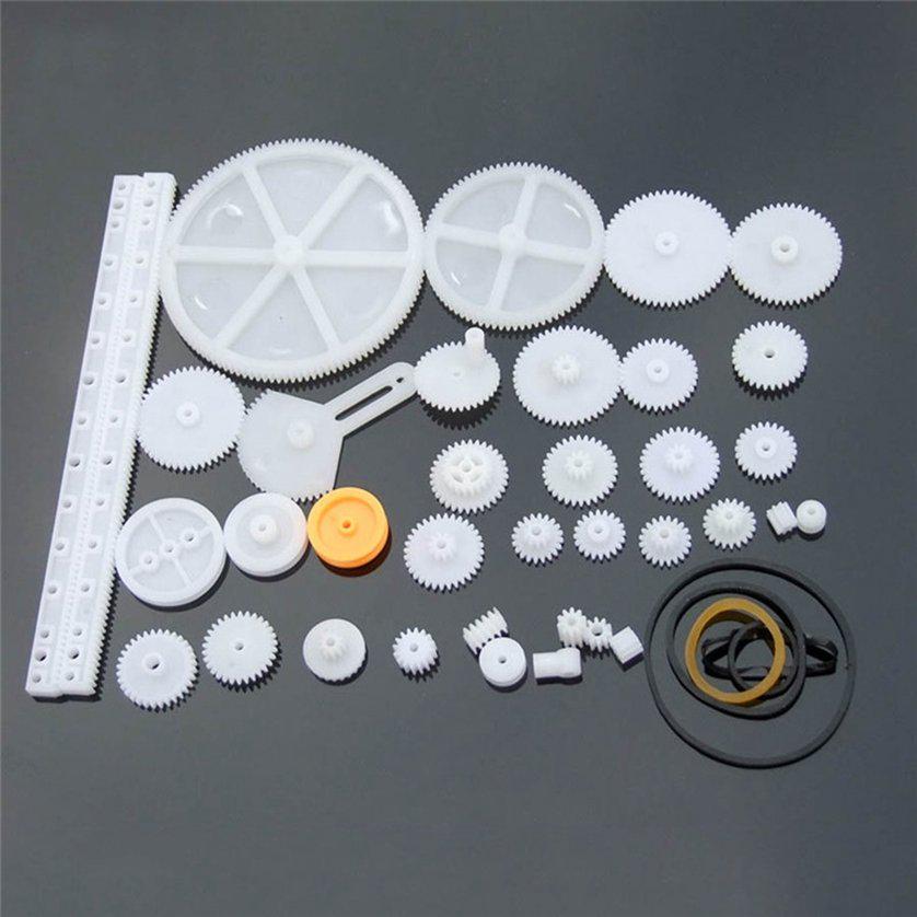 Car 75Pcs/lot Plastic Crown Gear Assembly Robot Pulley Belt Belt 8-56 Teeth
