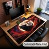 Wolf Theme Custom Mouse Pad Personalized With Name Text Customized Desk Mat For Office Home Decor