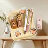 1Set Cute Cartoon School Supplies Creative Gift Cartoon Capybara Pattern Stationery Set Student Learning Stationery Set