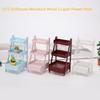 1/12 Dollhouse Miniature Wood 3 Layer Flower Rack Shelf Dolls House Garden Furnishings and Accessories