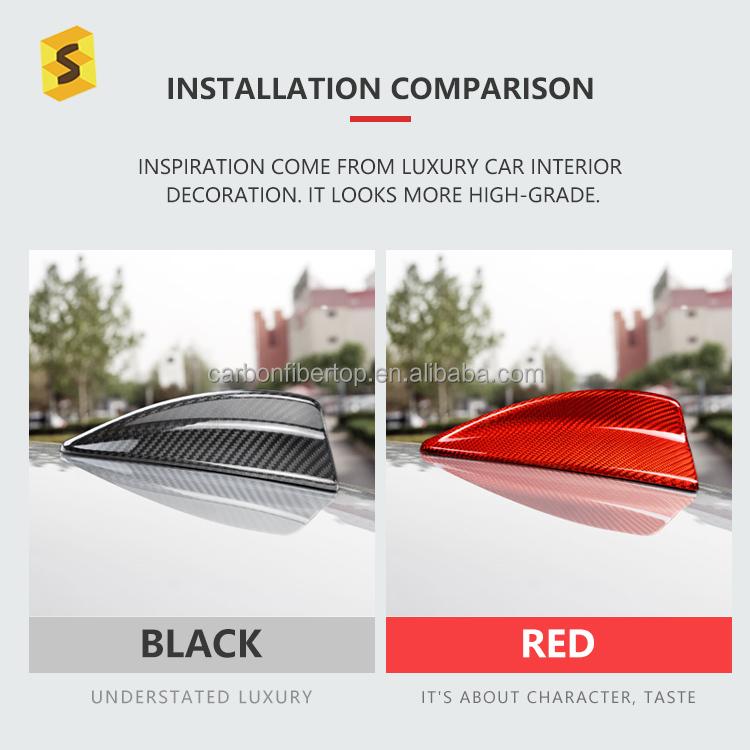ES Real Dry Carbon Fiber Exterior Accessories Carbon Fiber Car Accessories Shark Fin Antenna for BMW Carbon E82 E46 E90 E92