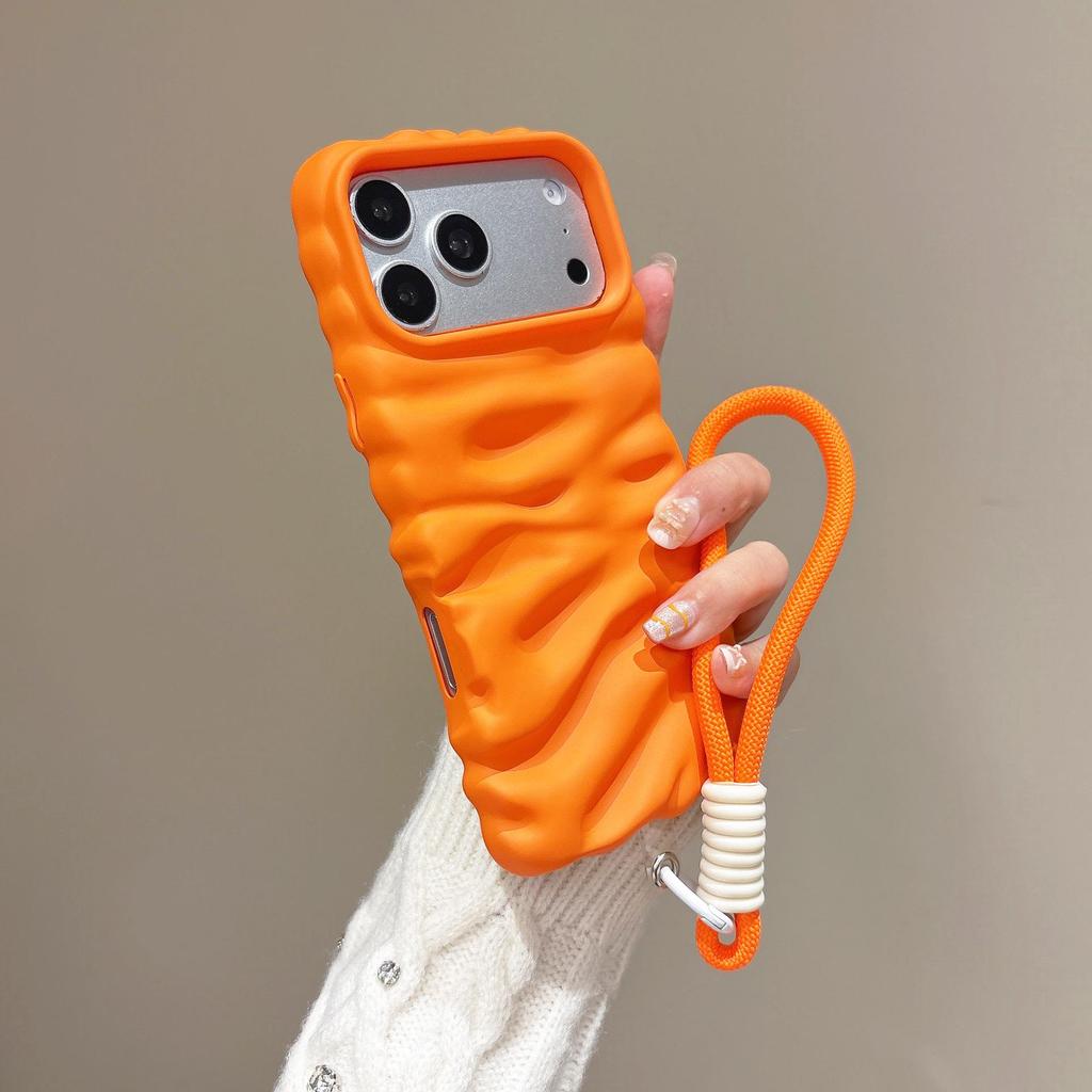 Textured Lanyard Phone Case for iPhone 16 Pro Max, Compatible with New Apple 14/13 Models