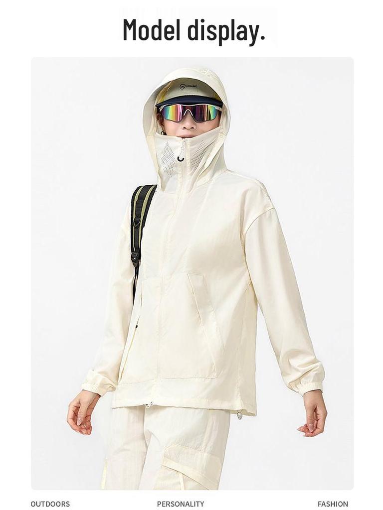 Unisex Summer UV Protection Ice Silk Jacket – Breathable, Lightweight Skin Clothing for Fishing