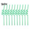 Creative Plastic Straws 10PCS Spiral Straws, Colorful Twisted Translucent Drinking Food-Grade Party PETG Reusable Drink Accessories for Cocktails
