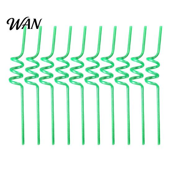 Creative Plastic Straws 10PCS Spiral Straws, Colorful Twisted Translucent Drinking Food-Grade Party PETG Reusable Drink Accessories for Cocktails