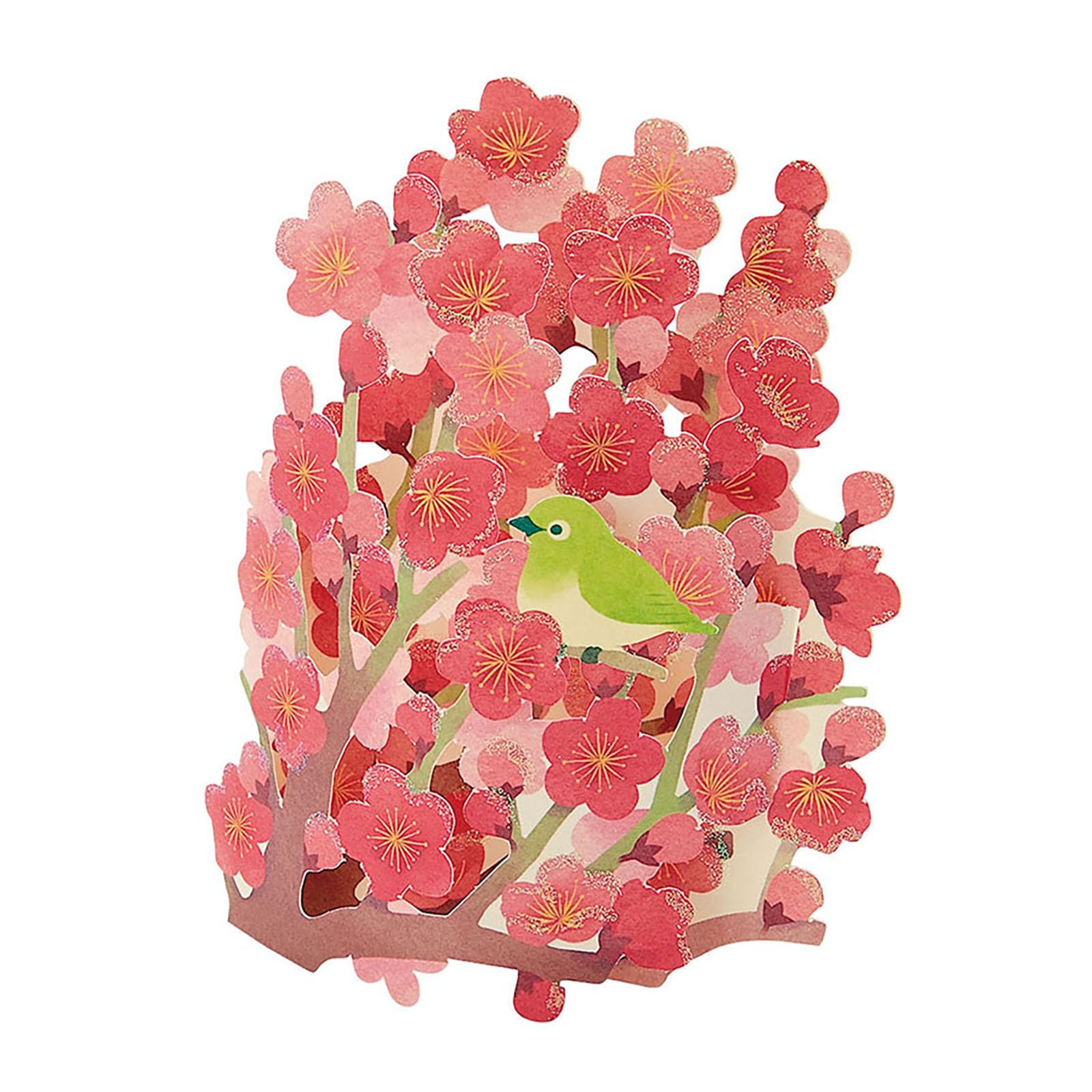 

Sanrio Открытка с сообщением Весенняя ветка сливы с JSC 718530 White-eye 26-5