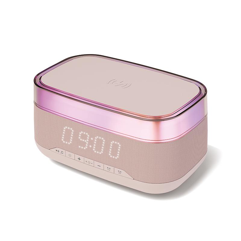 Multi-functional Wireless Charger & Bluetooth Speaker with Digital Clock
