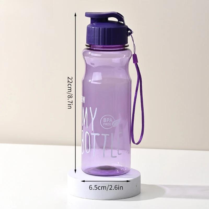 600ML Transparent&Portable Leak-proof Shaker Sports Water Bottle with Lid for School Gym Travel Girl Boy BPA Free Children's Mug