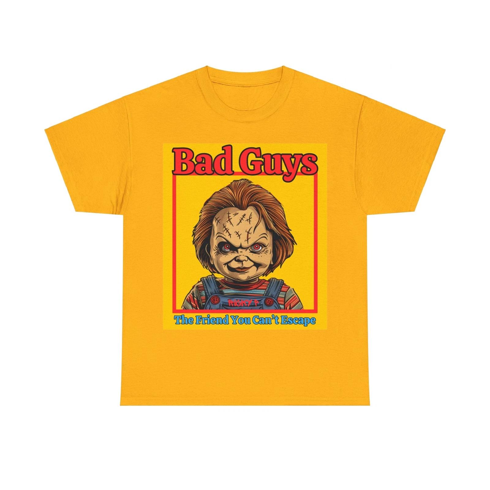 Bad Guys Chucky Childs Play Friends You Cant Escape Fitted Unisex Cotton Tee XL