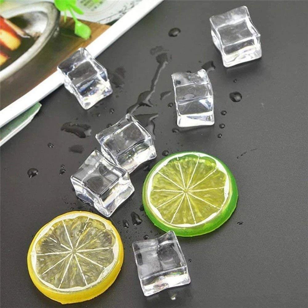 DIY Accessories Decoration Crafts Artificial Ice Fake Crystal Acrylic Cubes Simulate Ice Cubes