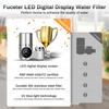 Faucet Mount Water Filtration System, LED Digital Display Faucet Tap Water Filter, NSF Certified to Reduce Chlorine Heavy Metals and Bad Taste w/13