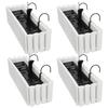 Flowerpot Balcony Box For Balustrade Terrace Flowers White 60Cm 4 Pcs