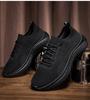 Spring Summer New Shoes for Men Knit Casual Sport Shoes Breathable Flat Skateboard Shoes Lightweight Slip-on Sneaker