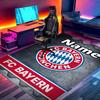 Custom Name Personalized FC Bayern Print Carpet, Versatile Home Decor Rug, for Playroom, Apartment, Balcony, Entryway, Hallway Gift