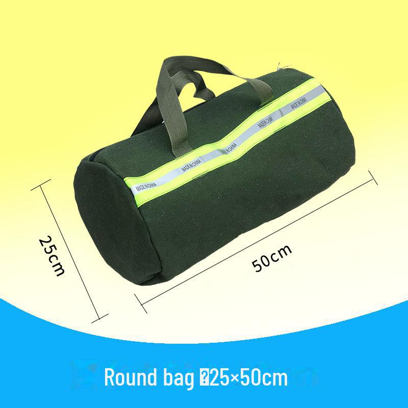 Large Capacity Wear-Resistant Canvas Tool Bag for Electricians and Woodworkers with Multi-Function Storage