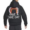 Nike Casual Jas met Logo Print Heren Buitenjas Zwart DQ4184-010